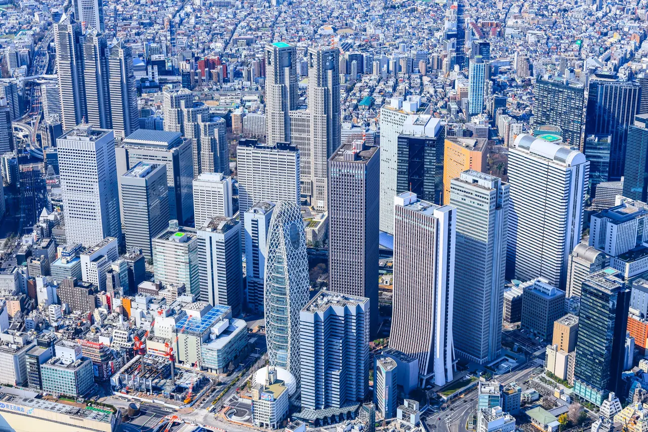 都市上空から見える新しい景色